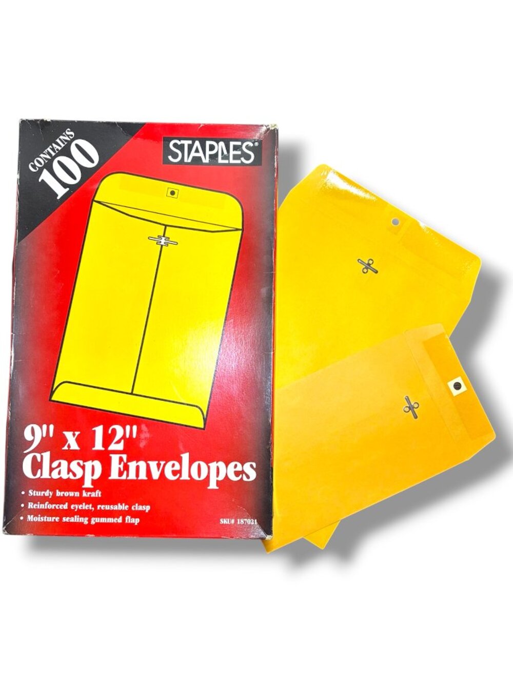 Staples Sturdy Kraft Envelopes Bundle 9" x 12" and 6" x 9" - 80 count total